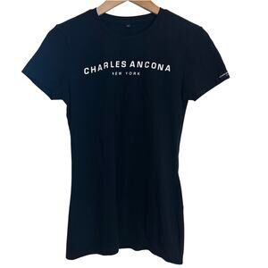 Charles Ancona New York Black Logo T-Shirt Women’s Medium Short Sleeve Tee